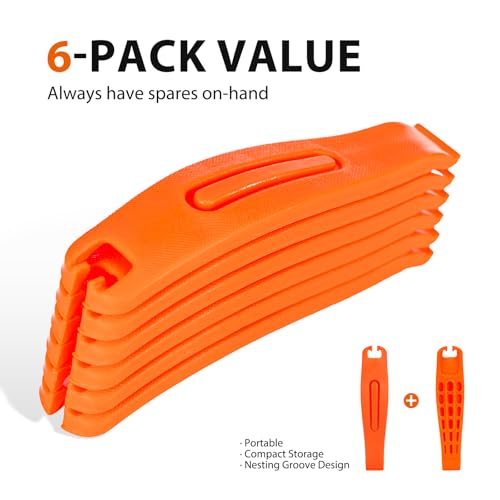 Bike Tire Levers 6-Pack,Ultra-Strong Nylon Tire Changing Tool for Repairing Bike Tubes,Compatible with Road,E-Bike,Gravel & Mountain Tires