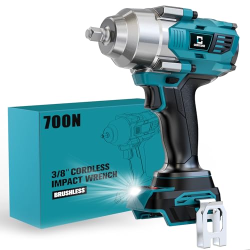 Cerycose Cordless Impact Wrench Compatible with Makita 18VBattery, 3/8" 600Ft-lbs (700N·m), Brushless Electric Impact Driver, 2400 RPM, LED Light – Compact, Light-Duty, Bare Tool