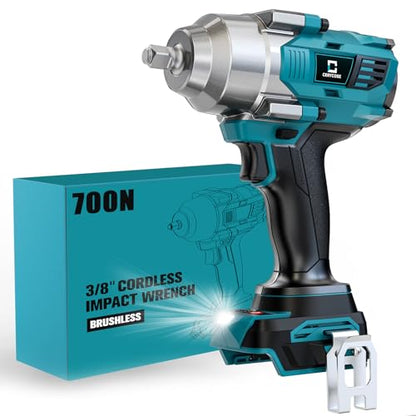 Cerycose Cordless Impact Wrench Compatible with Makita 18VBattery, 3/8" 600Ft-lbs (700N·m), Brushless Electric Impact Driver, 2400 RPM, LED Light – Compact, Light-Duty, Bare Tool