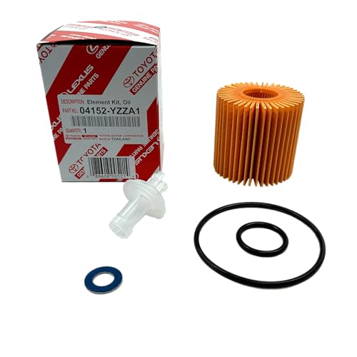 Genuine 04152-YZZA1 oil filter with Genuine 15620-31060 Oil Filter Housing Cap and 15643-31050 Cap Plug includes APSG Wrench and crush washer.