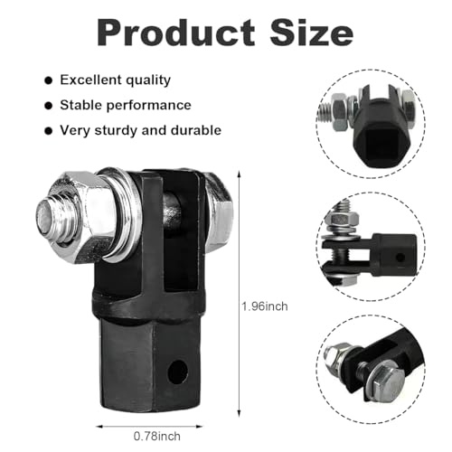 KVAEY 1/2" Scissor Jack Adapter, Scissor Jack Drill Adapter for 1/2 Inch Drive Socket or 13/16 Inch Lug Wrench, Drive Impact Wrench Automotive Sturdy Power Jacks Connector