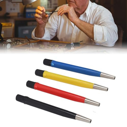 Fiberglass Scratch Brush Pen, 4 Pack Scratch Brush Pen Set, Glass Fiber, Brass, Steel and Nylon, Pen Prep Sanding Brush with Adjustable Tips for Jewelry Watch Coinss Cleaning