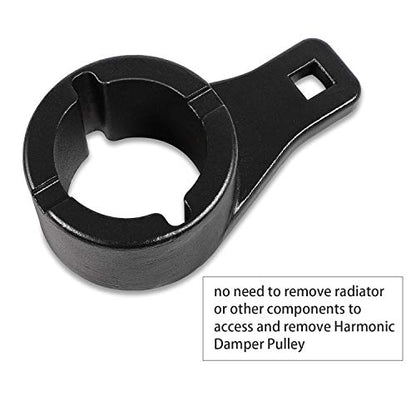 Yoursme for Toyota/Lexus Crankshaft Damper Pulley Holding Holder Harmonic Tool with 2PCS Crank Bolts Fits 3.0 L6, 3.0 V6, 3.3 V6, 4.0 V8, 4.3 V8, 4.7 V8 Engine