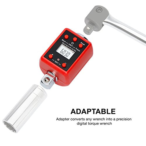NEIKO 20741A 1/2” Digital Torque Adapter, 29.5-147.5 Ft-Lb, 1/2” Drive Digital Torque Wrench Converter/Torque Wrench Adapter, Alert Signals Torque Setting, Calibrate Digital & Analog Torque Wrench - style: 1/2" Drive