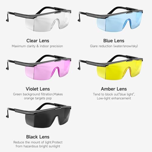 xaegistac Anti Fog Safety Glasses with Side Shields | UV400 Protective Eyewear,Impact Resistant Safety Goggles for Men Women - color: Blue Lens and Black Frame