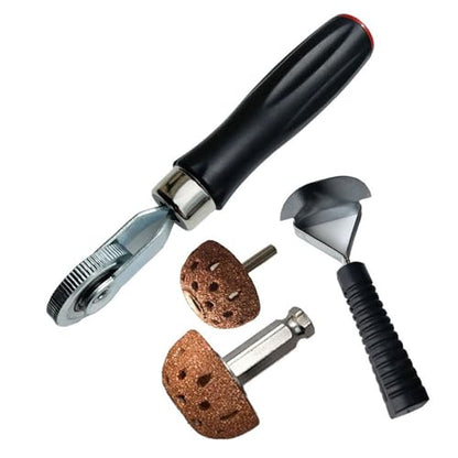 Motorcycle Car Tubeless Tyre Puncture Repair Kit Tire Tool Tire Roller, Buffer Wheel, Scraper Patches Rollers and Scraper Car - color: E