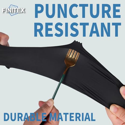 FINITEX Black Nitrile Disposable Medical Exam Gloves - 100/1000 PCS 6.3mil Powder-Free Latex-Free Food Gloves - color: Black (X-large 1000)