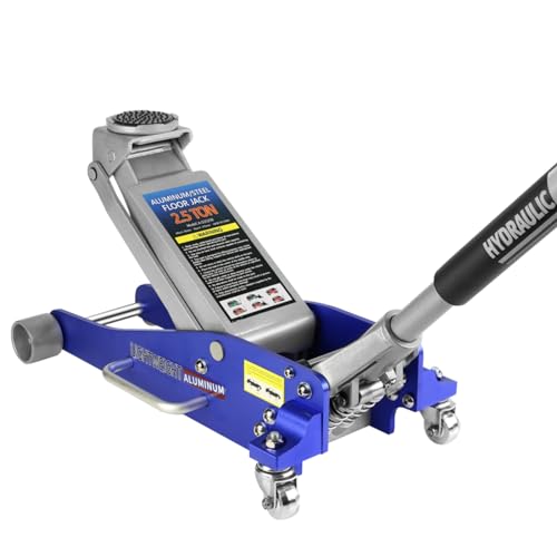 LKTART 2.5 (5000 lb) Ton Low Profile Floor Jack Hydraulic Jack Heavy Duty Aluminum and Steel Racing Floor Jack with Dual Piston Quick Lift Pump 2.5 Ton Capacity Lift Range 3.7"-18.7" Grey - color: Grey+Blue 2.5T Dual Pump 3.7"-18.7", size: 2.5T Dual Pump