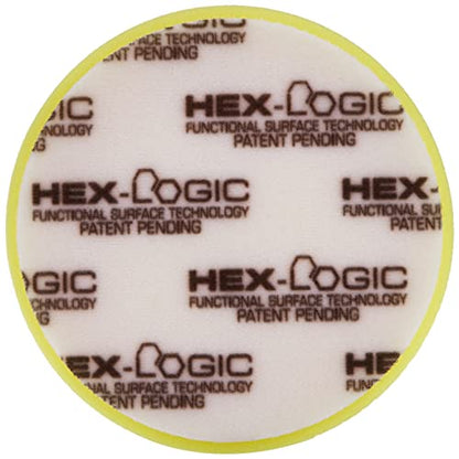Chemical Guys, Hex-Logic Heavy Cutting Pad, Yellow, 6.5 in for 6 in Plates | Firm yellow cutting foam pad levels deep swirls, scratches and oxidation with compounds on dual-action polishers - size: 6.5 Inch Pad (1 Pack), style: Medium/Heavy Cutting Pad