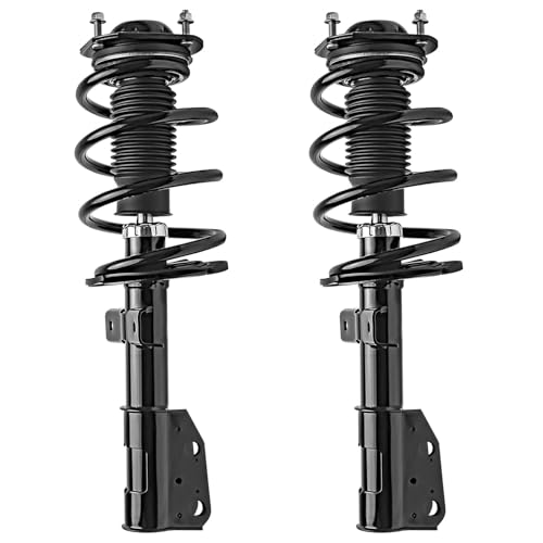 Detroit Axle - Struts Shocks for 2007-2012 Chevy Traverse Buick Enclave GMC Acadia Saturn Outlook, 2 Front Struts with Coil Spring 2 Rear Shock Absorbers 2008 2009 2010 2011 Replacement - size: 4AQ44093/ strut shock kit