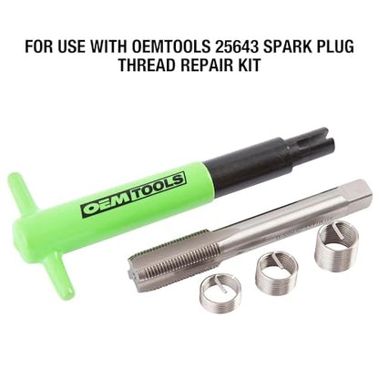 OEMTOOLS 25644 M14-1.25 Fix-A-Thread Spark Plug Saver Inserts Kit, Metric, Restores Damaged Threads for Automotive Repair, Includes Stainless Steel Inserts for High-Demand Applications - style: M14 Helical Inserts