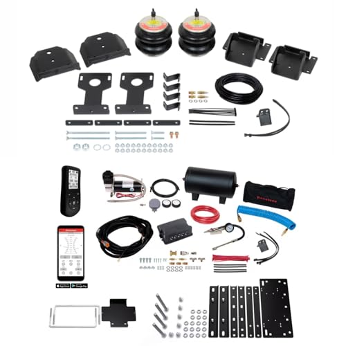 TrendsAuto Firestone Airide Red Label Air Springs Kit & Air Command Dual Wireless App & Remote Extreme Compressor with Tank Kit fits 2020-2026 4500HD 5500HD Cab-Chassis | Includes TrendsAuto Decal - size: Dual Path (Remote & App)
