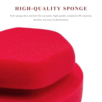 Synthetic Clay Bar Ball, Hand Disc Clay Bar Sponge for Car Waxing & Polishing, Reusable Detailing Clay Pad Paint Surface Cleaning Tool for SUV Truck Sedan, Car Accessories (Red) - color: Red