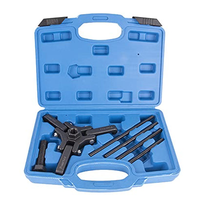 Harmonic Balancer Puller Set Remove Damper Pulley Puller 6PC Set Compatible with Ford, GM, Chrysler, Cadillac, Chevy Trucks, Mitsubishi