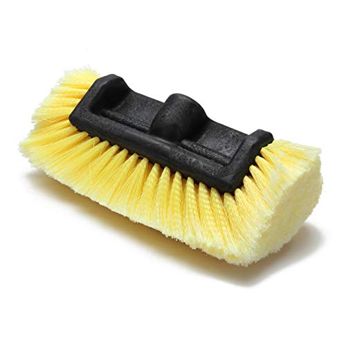 Forgrace 60" Car Wash Brush with Long Handle, Yellow, | Tri-Level Dip Auto Cleaning, |Extendable Handle, |12" Soft Bristle for Car, RV, Boat, Solar Panel, Deck Washing, House Side - color: Yellow With Handle