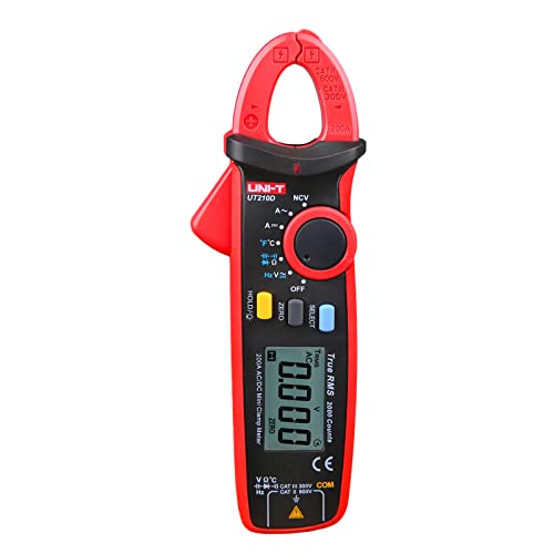 UNI-T AC/DC Clamp Meter UT210D Amp Meter Clamp Multimeter Tester Digital Voltmeter Continuity Tester Capacitor Mini Ammeter HVAC Tool - size: UT210D