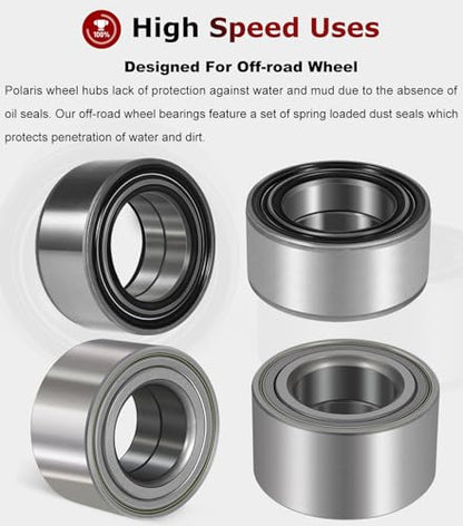 for Polaris Ranger 900 1000 XP Wheel Bearings 2013-2019 Front and Rear (4) Crew Replace 3514635, 3514699