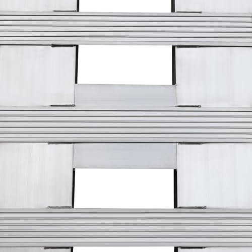Heavy Duty Aluminum Loading Ramps - Set of 2, 5 Feet Long x 12 Inches Wide, 6000lbs Capacity for Trucks/Motorcycles, Hybrid Hook & Anti-Slip Crossbars