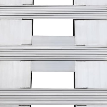 Heavy Duty Aluminum Loading Ramps - Set of 2, 5 Feet Long x 12 Inches Wide, 6000lbs Capacity for Trucks/Motorcycles, Hybrid Hook & Anti-Slip Crossbars