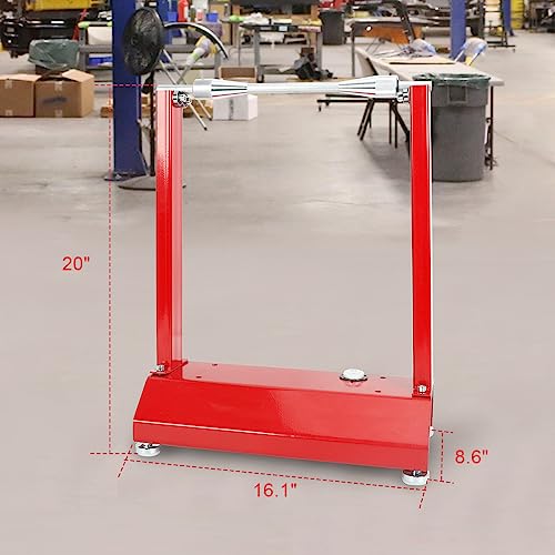 BLACKHORSE-RACING Portable Motorcycle Bicycle Bike Wheel Balancer, Rim Tire Balancer Stand with Adjustable Centering Cones, Wheel Balancing Tool