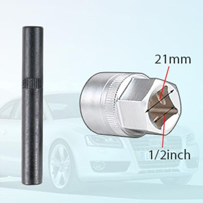 22pcs Wheel Lock Removal Tool Kit, 20 Different Sockets for Locking Lug Nuts, 1/2 Inch 85mm Socket Adapter, Chrome Molybdenum Steel Construction, Universal Automotive Lock Nut Remover Set