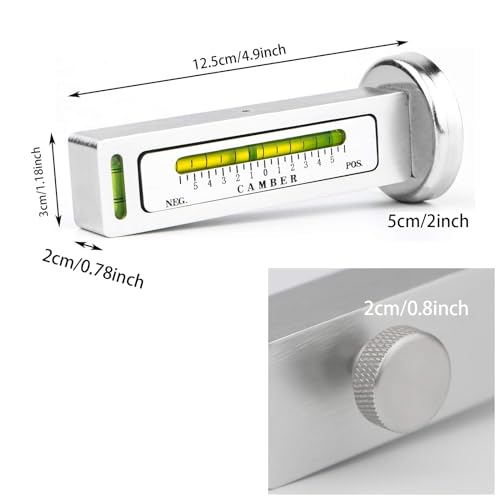 Wheel Alignment Gauge Tool, Magnetic Camber Caster Angle Measuring Tool for Tire and Suspension Adjustment