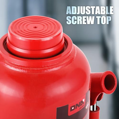 DNA Motoring 50 Tons / 110231 lbs Lifting Automotive Welded Hydraulic Bottle Jack for Repair Vehicle, Pickup, Truck, w/Manual Handle, Red,TOOLS-00365 - color: red, style: 50 ton