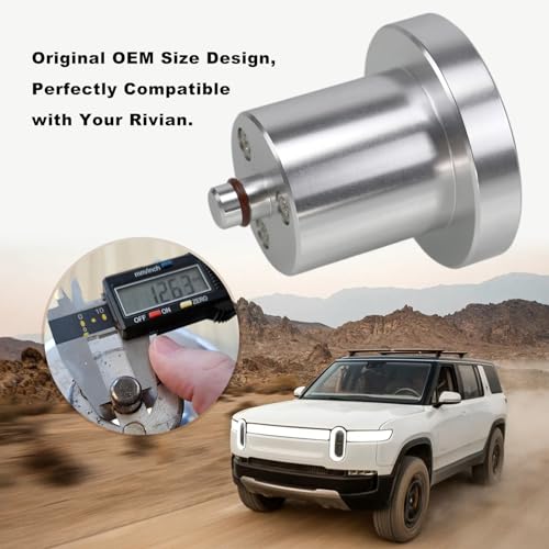 RULLINE Jack Lifting Jack Pad Lift Point Adapter with Magnetic（Magnet Reinforcement to Prevent Falling Off） Compatible with Rivian R1T R1S -4 Pack with Storage - style: Magnetic and Screw Reinforcement