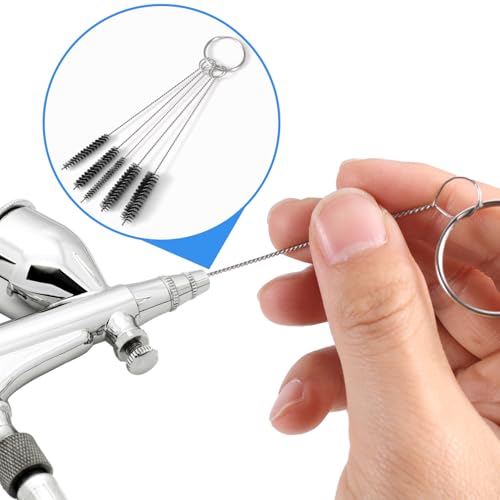 lasuroa Carburetor Jet Cleaning Kit, Includes 23 Needles 5 Nylon Brushes 1 Scraper 4 Cleaning Hooks & 3 Double Headed Brushes Torch Tip Cleaner for Motorcycle ATV Chainsaw & Welder Maintenance