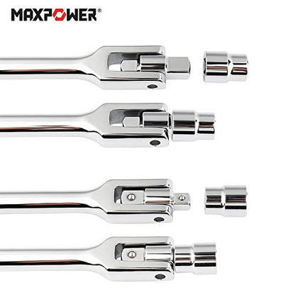 MAXPOWER 1/2-Inch and 3/8-Inch Drive Dual-drive 24-Inch Breaker Bar Flex Handle - size: 24 inch Dual Drive 3/8"+1/2"
