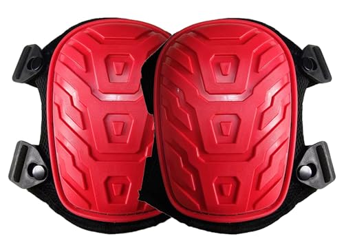 SUJAYU Work Knee Pads for Men Construction, Gardening Knee Pads for Work, Kneepads for Construction, Rodilleras de Trabajo Rodilleras Para Dolor de Rodillas (Red) - color: Red