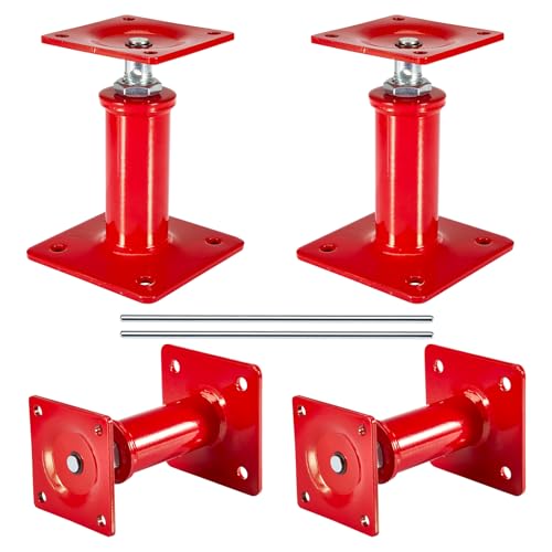 4 Pack House Jacks for Leveling Crawlspace, 7" - 11" Height Range, 11023 lbs Max Load Capacity, House Floor Jacks Post Pole for Leveling - size: 7" - 11" (4 Pack)