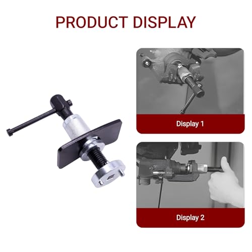 Car Brake Piston Wind Back Tool, Automotive Brake Caliper Piston Rewind Kits, Right Handle Set Vehicle Compression Tool for Disk Pad, Universal for RV, SUV, Truck