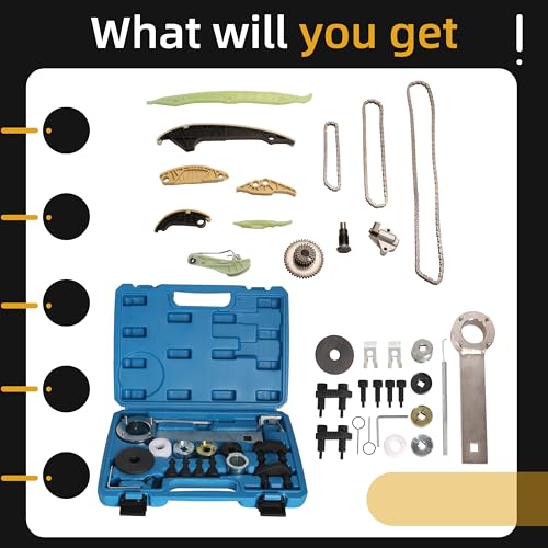 Timing Chain Kit with Timing Tool,For EA888 Gen 3 1.8/2.0L TFSI TSI | For Audi A1/A3/A4/A5/A6/A7/Q5/TT 2014+,For Volkswagen for Vw Jetta/Passat/Golf/Beetle/Polo 2014+, 06K115225L 06H105209AT