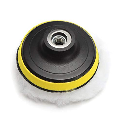 PYouo-mini Polisher Pads, 11Pcs Waffle Sponge Buffer Car Buffing Polisher Pads, Foam Polishing Set 3" 5" 6" 7", Waxing (Material : 5inch) - size: 5inch