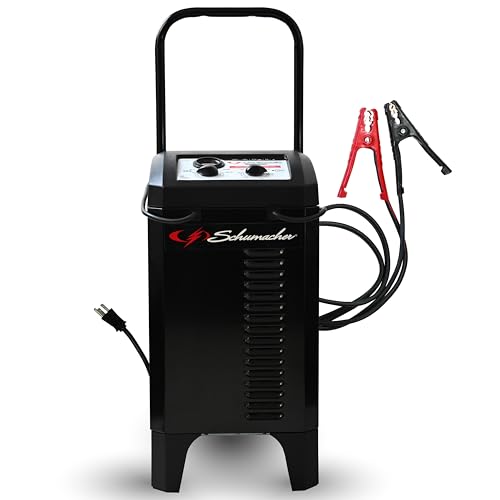 Schumacher Electric Wheeled Manual 6A Car Battery Charger and 150A Engine Starter, 2-in-1 Solution, 25A Boost, for 12V Power Sport, Automotive, and Marine Batteries, SC1437 - style: 150 Amp