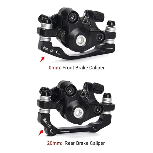 TOBWOLF 1 Pair MTB Front & Rear Cable Disc Brake Aluminum Alloy Caliper Post Mount, 2PCS 160mm Stainless Steel 6-Bolt Disc Rotors for Mountain Bike Road Bike Folding Bike BMX - color: Mechanical Disc Brake Kit - Single Piston