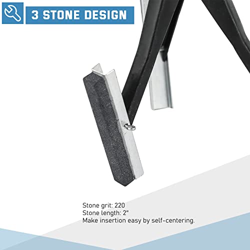 ATPEAM Engine Cylinder Hone Tool Adjustable Deglazer Set for Grinding Holes from 1-1/4" to 3-1/2" Diameter with Extra 3-Piece 2" Long Stones 220 Grit - size: 2''