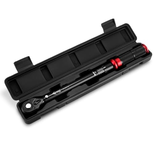 AEROFORCE 1/2-Inch Drive Torque Wrench（15-165 lb.ft / 20.4-224.4 Nm),72 Tooth Dual Direction Reversible Ratchet, Dual Range Scales, Precision Calibrated for Bike, Motorcycle and Car Repair - size: 1/2", style: 15 - 165 lb-ft