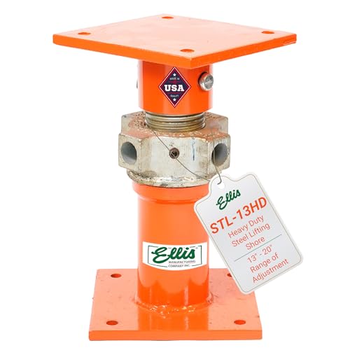 ELLIS Heavy-Duty Adjustable Steel Shore - Basement House Jack for Floor Leveling, Foundation, Beams & Concrete Bracing - 52,000 lb Capacity, 13"-20" Adjustable Support - size: 13" - 20" Adj. Safe Load Capacity (52,000 lb)