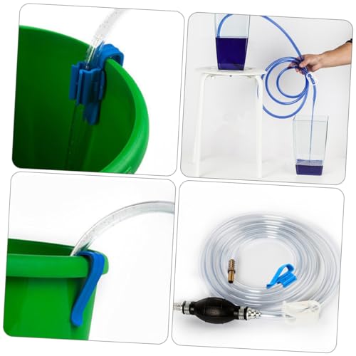 Cabilock 2sets Manual Hose for Fish Tank and Automotive Oil Transfer Flexible Water Siphon Pump Kit Multi-purpose Water Extraction Tool for Home and Car Use