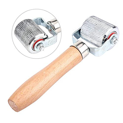 Aramox Patch Tire Repair Tool, Car Wheel Wood Handle Tire Patch Repair Stitcher Ball Bearing Roller Repair Tool (L)