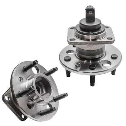 Detroit Axle - 2pc Rear Wheel Bearing Hubs for Chevrolet Malibu Buick Lesabre Lucerne Cadillac DTS DeVille Oldsmobile Aurora Pontiac Grand Am, w/ABS & 5-Lug Wheel Bearing & Hubs Assembly Replacement - style: 512003 x2/Pair