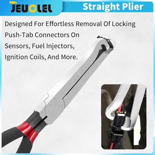 4PCS Professional Electrical Disconnect Pliers for Cars‌, Automotive Electrical Connector Separator Tool, Diagonal Cutting Pliers, ‌Electrical Plug Pliers‌ & ‌Connector Removal Tool‌ Kit - size: 4Pcs（Black）