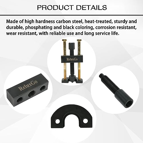 ReluxGo Transmission Mainshaft Inner Bearing Race Tool Installer Puller for Harley Davidson Big Twin 5 and 6 Speed 1984-present # 34902-84, Harley Bearing Removal Installation Motorcycle Tool Kit