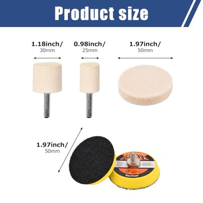 Glass Polishing Kit, 39Pcs/Set Glass Scratch Remover, Deep Scratch Window Repair Tool, Window Windscreen Repair Kit with Cerium Oxide Polishing Powder Polish Pad and Wheel(Size:39pcs)