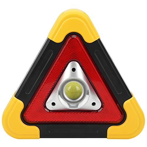 Car Warning Triangle Lamp, Emergency Safety Flashing Sign with Rechargeable Battery, MultiFunction Work Light - Durable ABS Plastic, Adjustable Brightness, Ideal for Roadside