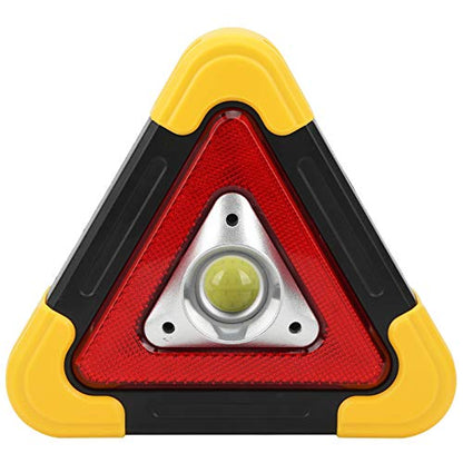 Car Warning Triangle Lamp, Emergency Safety Flashing Sign with Rechargeable Battery, MultiFunction Work Light - Durable ABS Plastic, Adjustable Brightness, Ideal for Roadside