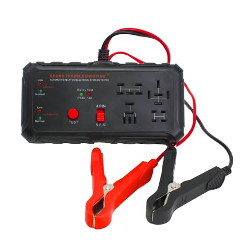 12V Automotive Relay Tester, Car Battery & Alternator Test Kit | Relay Switch & Circuit Inspector | Tests 4 & 5 Pin Relays | Battery Tester | Alternator Tester | Sound Troubleshooting | Patented
