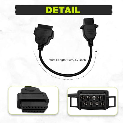 Truck OBD1 to OBD2 Adapter for Volvo 8 Pin Diagnostic Cable Connector | 8pin to 16pin Diagnostic Connector Compatible with Volvo Heavy Duty Truck,Work with Obdii Scanner Tools/Code Reader - style: Fit for Volvo 8pin